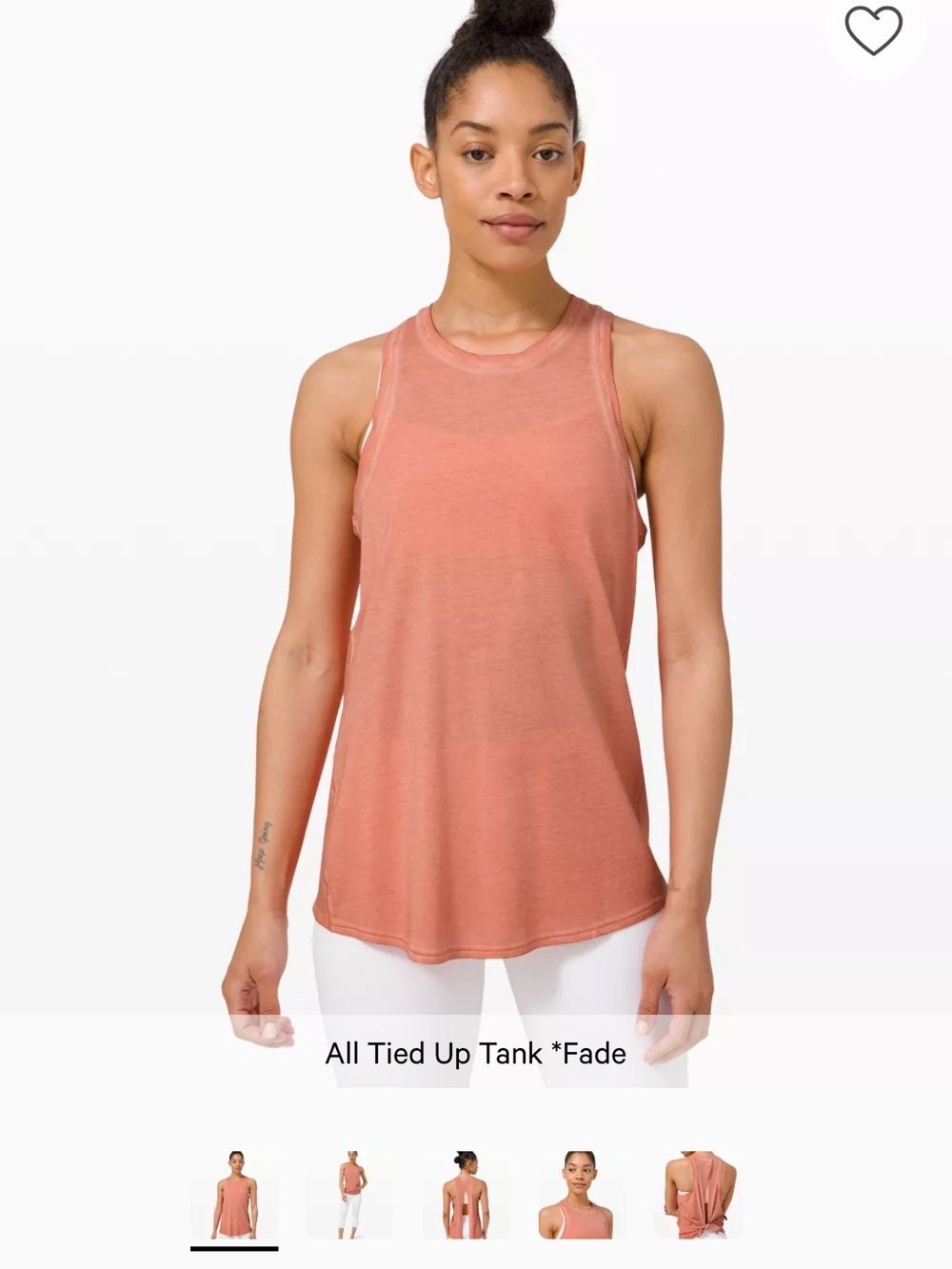 lululemon athletica All Tied Up Sleeveless High-Neck Tank in Faded Terracotta